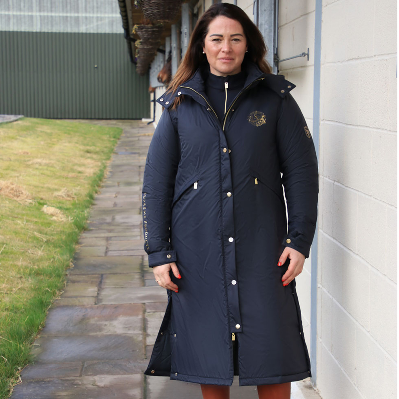 Supreme Products Active Junior Show Rider Waterproof Coat - Black/Gold-6